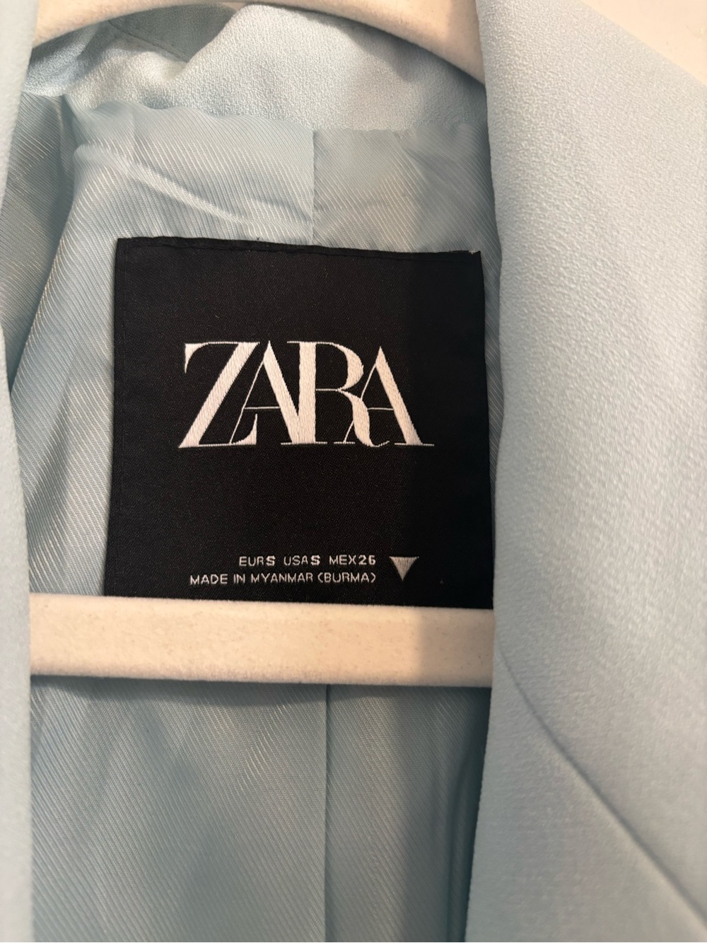 Zara Light Blue Double-Breasted Blazer - Picture 3 of 5